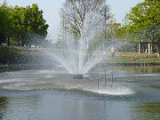 公園の噴水写真