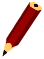 赤の鉛筆（えんぴつ）のアイコンフリー素材