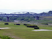 河川と橋写真